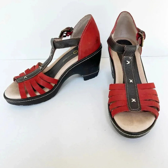 JAMBU Size 7 Red‎ Suede Mary Jane Sandal - Picture 2 of 7